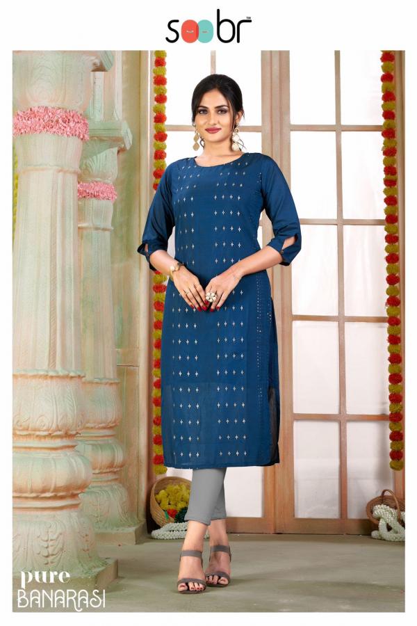 Soobr Banarasi Silk Designer Exclusive Kurti Collection